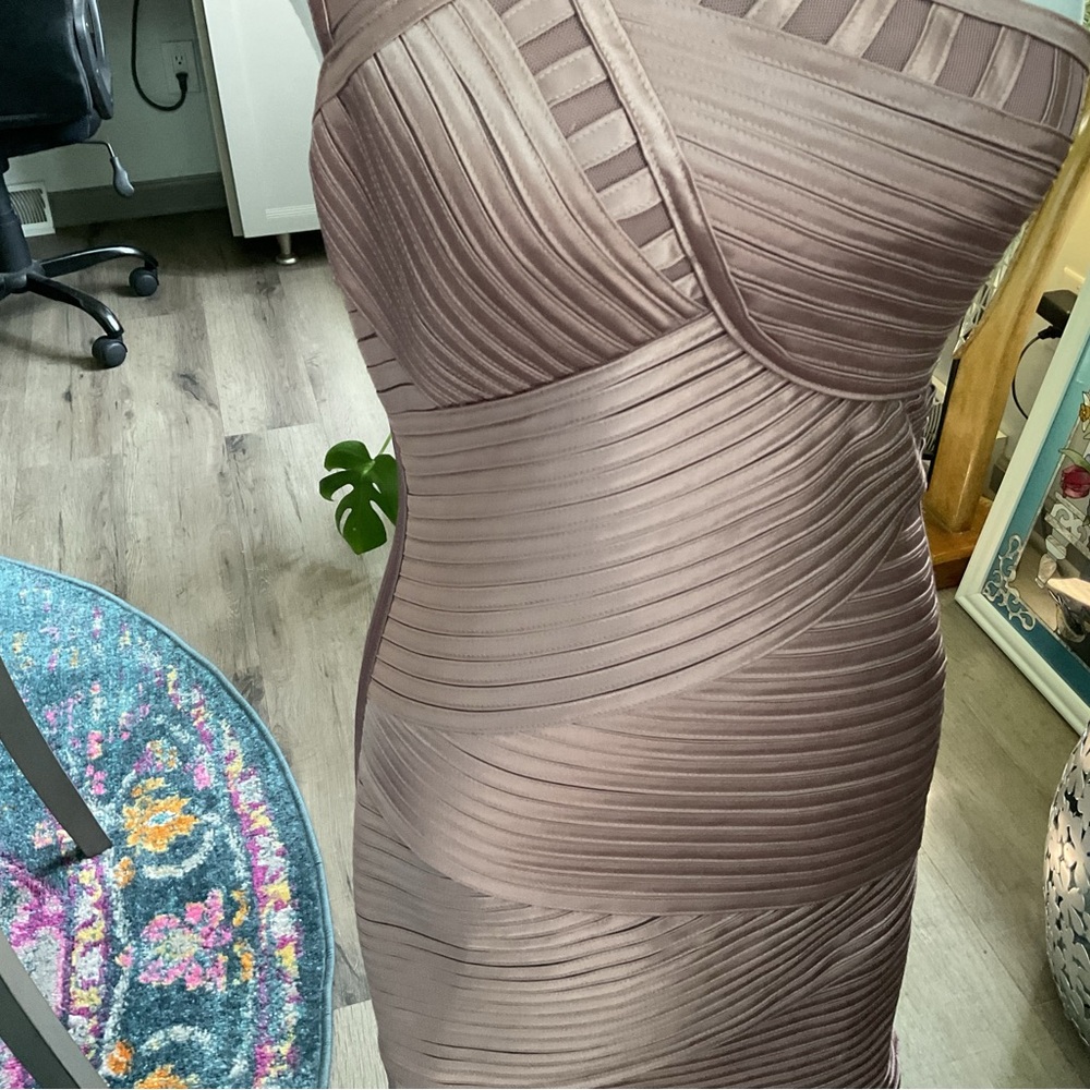 BCBG One Shoulder Blush Dress - Picture 5 of 11